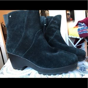 Rockport Black Wedge Waterproof Ankle Boots 9
